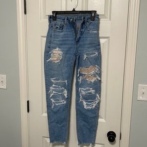 Super cute patched jeans!